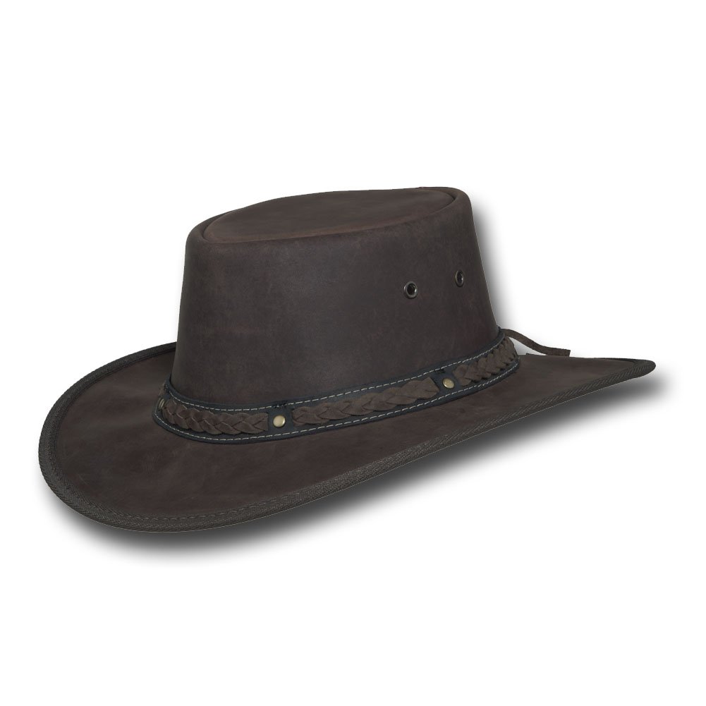 Squashy Bronco Leather Hat for Outdoor Adventures
