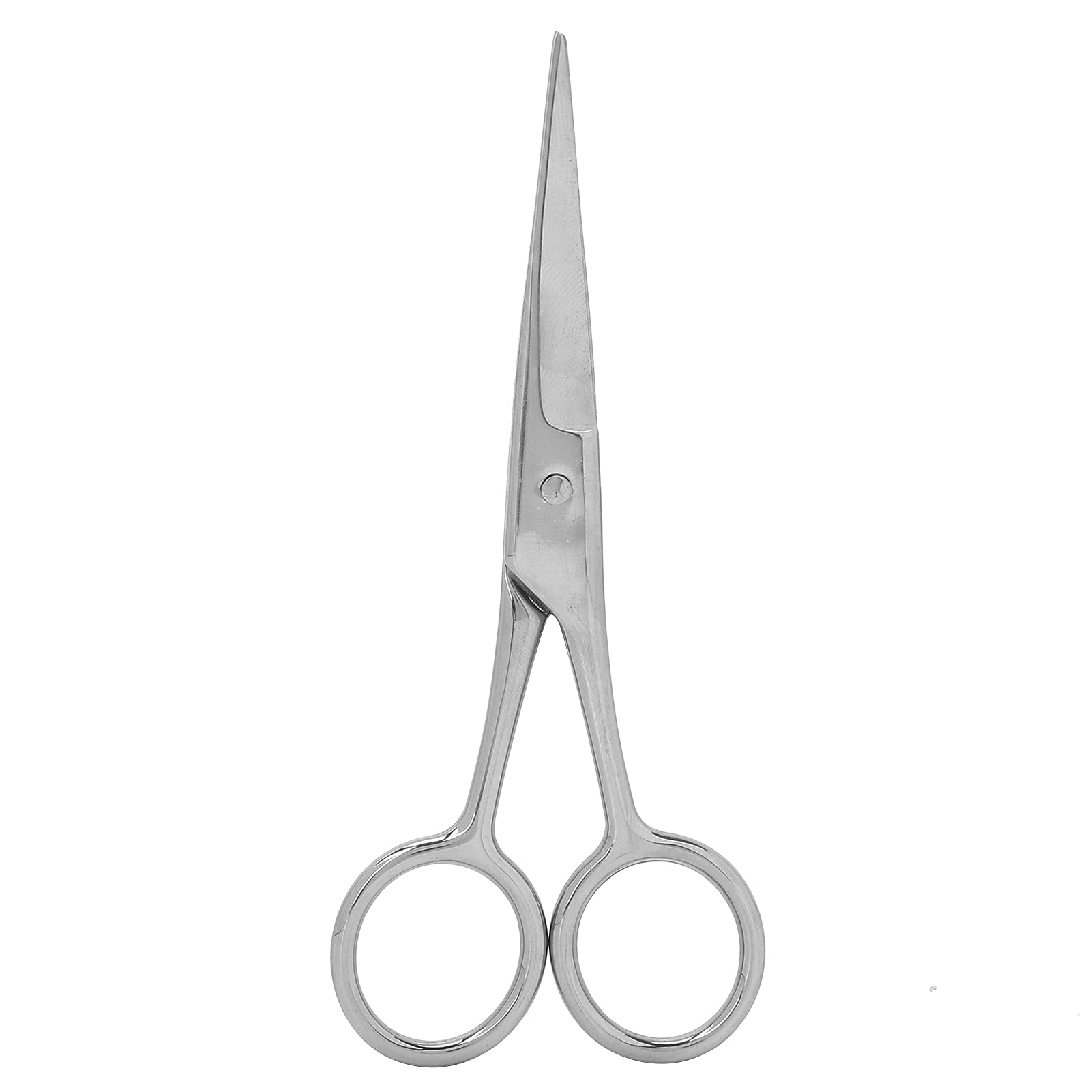 Professional Stainless Steel Mustache & Beard Trimming Scissors with Adjustable Screw - Precision Grooming Tool for Salon & Home Use - Perfect for Shaping, Styling & Maintaining Facial Hair (MJ-LF011)