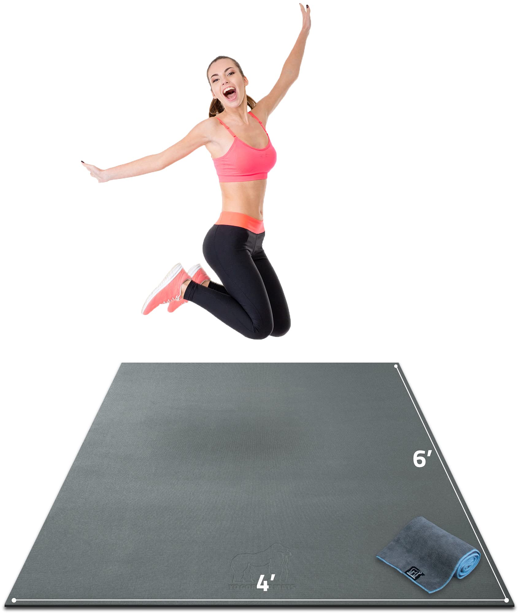 Premium Large Exercise Mat 6' x 4' x 1/4
