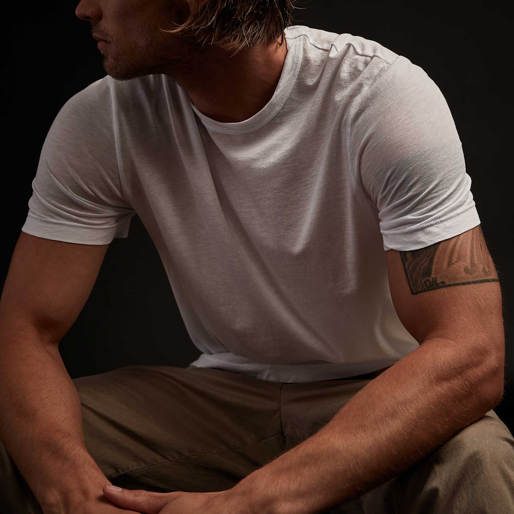 Clear Jersey Crew White - Comfortable & Stylish Men's T-Shirt for Casual Wear, Gym, and Everyday Outfits
