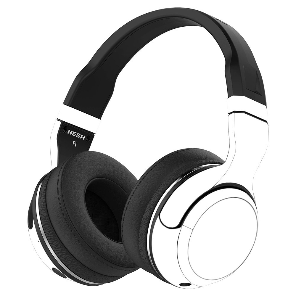 MightySkins Vinyl Wrap Cover for Skullcandy Hesh 2 Wireless Headphones - Solid White | Protective & Durable Skin | Easy to Apply & Remove | Made in USA | Perfect for Travel, Workouts & Customization
