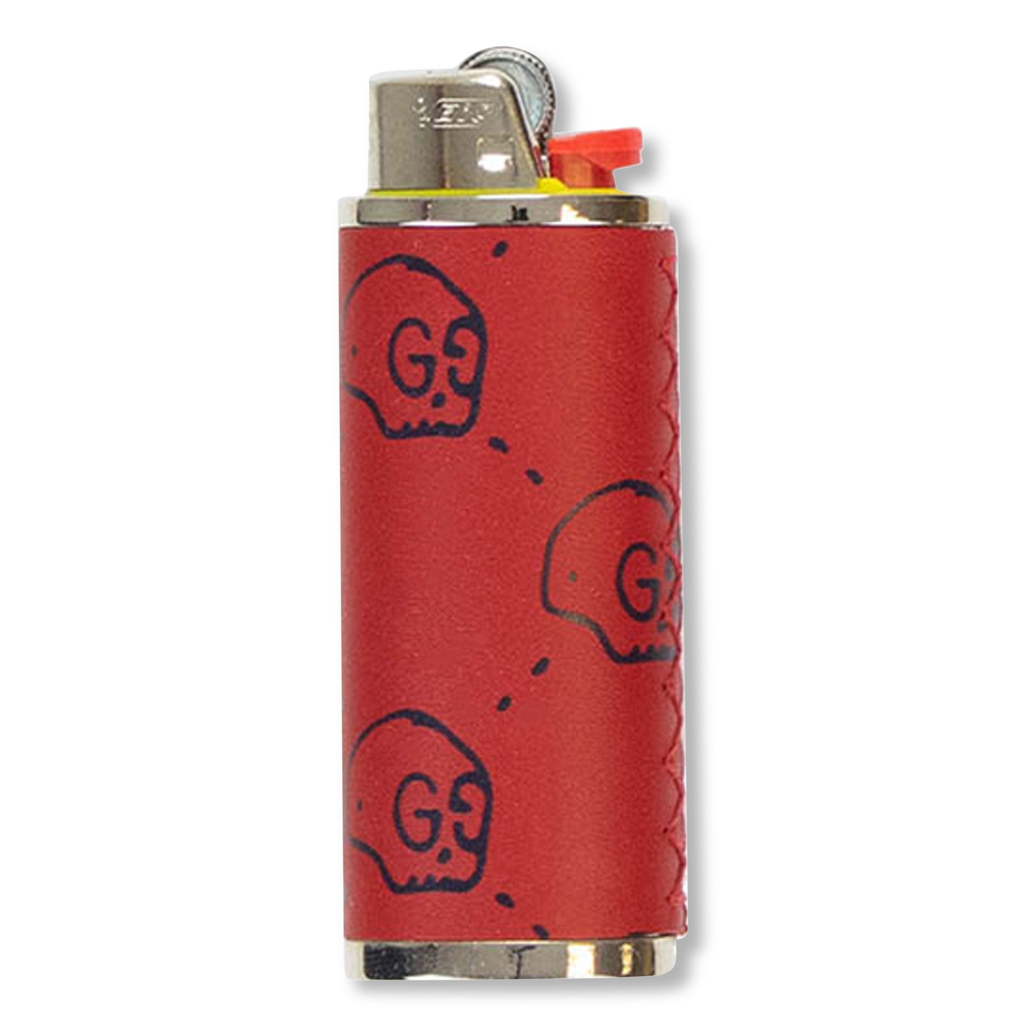 Gucci GG Ghost Skull Custom Bic Lighter Case - Stylish Designer Accessory for Smoking Essentials | Perfect for Parties, Gifts & Collectors