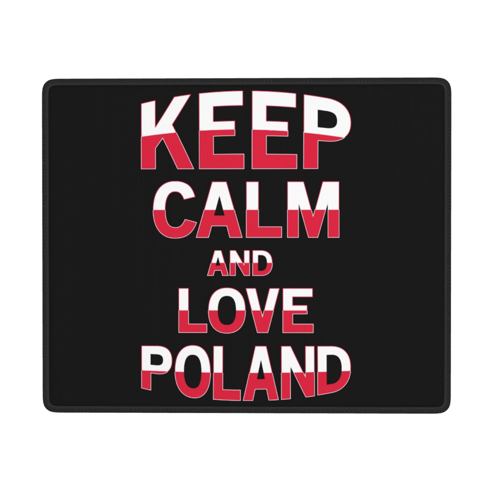 SIYTUAU Keep Calm and Love Poland Mouse Pad - 7x9 Inch Waterproof Non-Slip Rubber Mousepad for Office, Laptop & Gaming - Perfect for Work, Home & Gaming Setup