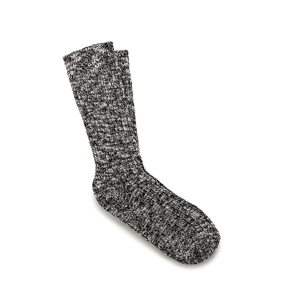 Women's Cotton Slub Socks - Black & Grey - Soft & Breathable Casual Socks for Everyday Wear, Workouts, and Lounge Comfort