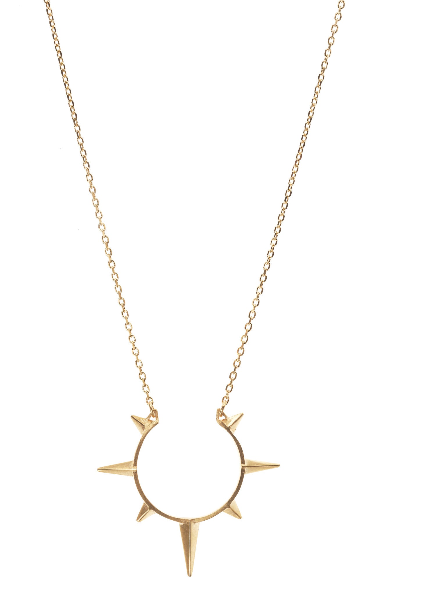 Elegant Matte Gold Ri Necklace for Women - Minimalist Pendant Jewelry Gift for Her - Perfect for Everyday Wear, Date Nights & Special Occasions