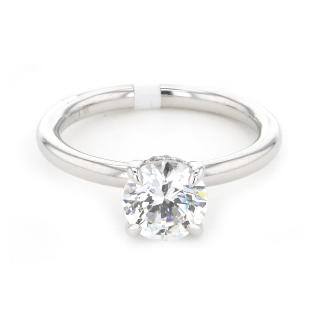 0.07 Carat Diamond Hidden Halo Engagement Ring for Women - Elegant Wedding Band, Promise Ring & Anniversary Jewelry Gift