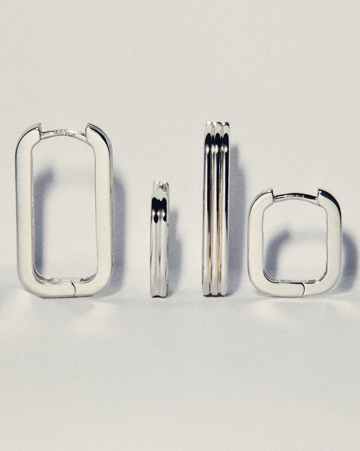 GRID 1 Nova Silver Earrings for Women - Sterling Silver Minimalist Stud Earrings - Perfect for Everyday Wear, Office & Special Occasions