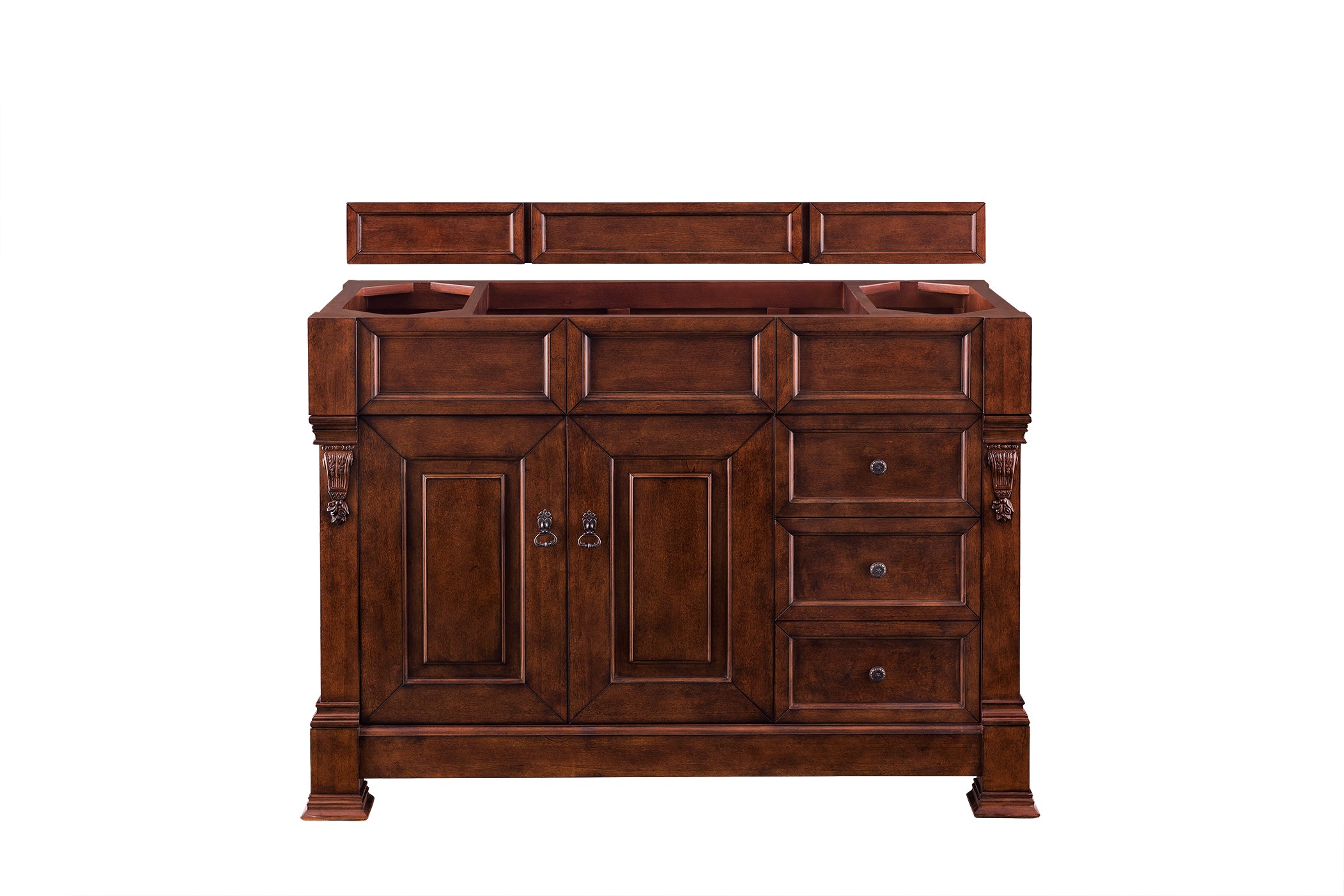 Brookfield 48 Inch Warm Cherry Wood Bathroom Vanity with Single Sink - Perfect for Modern Home Bathroom Remodeling and Small Space Design