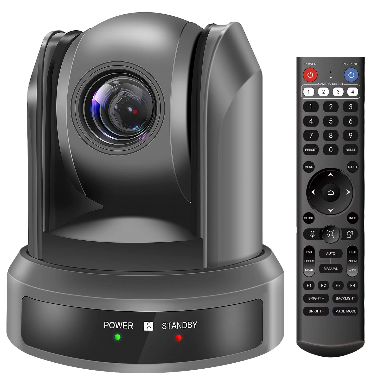 4K PTZ Camera with 10X Optical Zoom - USB Conference Webcam for Video Meetings, Live Streaming & Online Classes - Ideal for Church Services, Broadcasting & Remote Education (1080P HD, Auto Tracking)