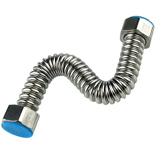 Stainless Steel Water Pipe - Flexible Plumbing Hose for Ice Maker, Burst-Proof Water Supply Line (80cm) - Perfect for Refrigerators, Dishwashers & Under Sink Installations