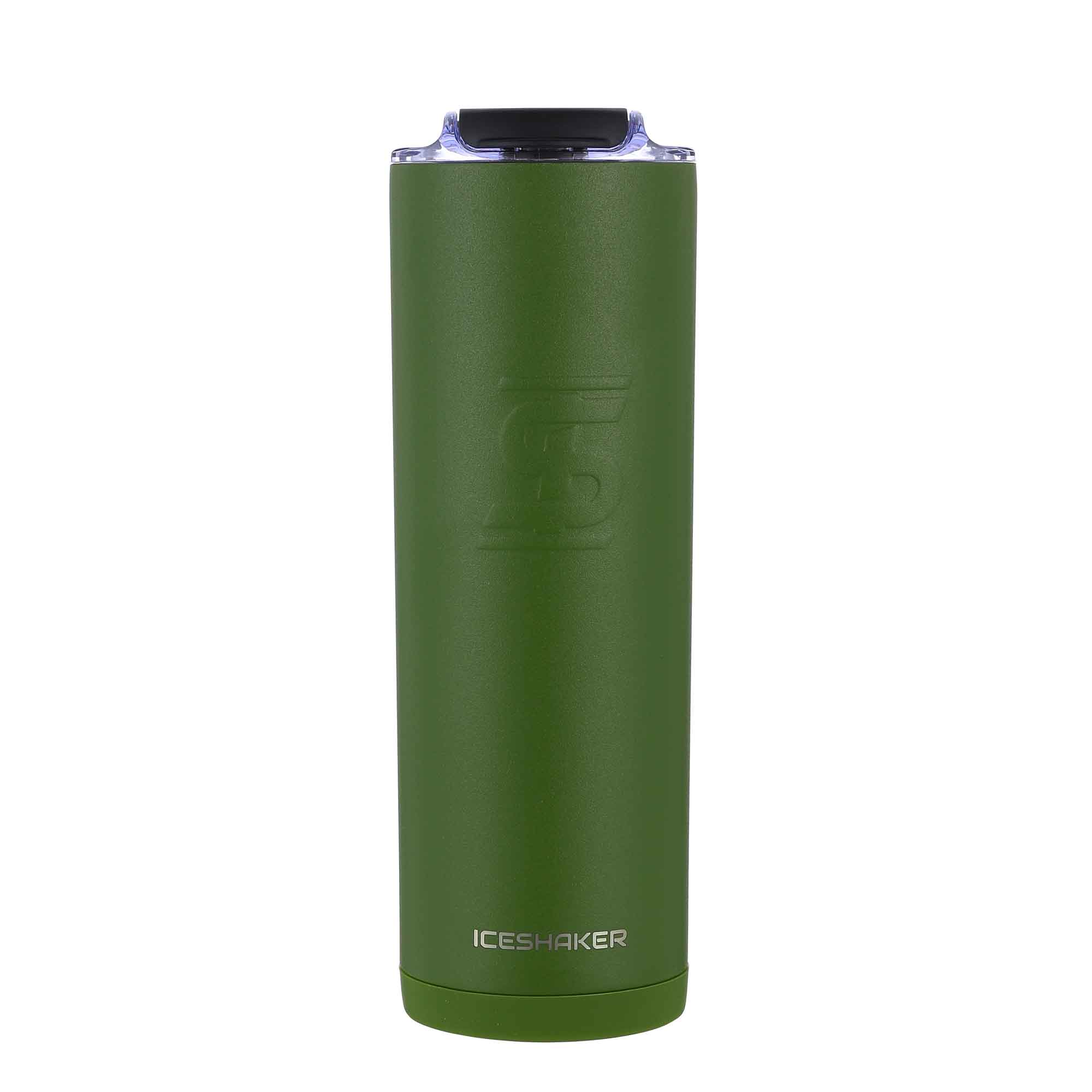 20oz Skinny Tumbler with Lid & Straw - Insulated Stainless Steel Green Tumbler Cup for Hot & Cold Drinks - Perfect for Office, Gym, Travel & Outdoor Activities