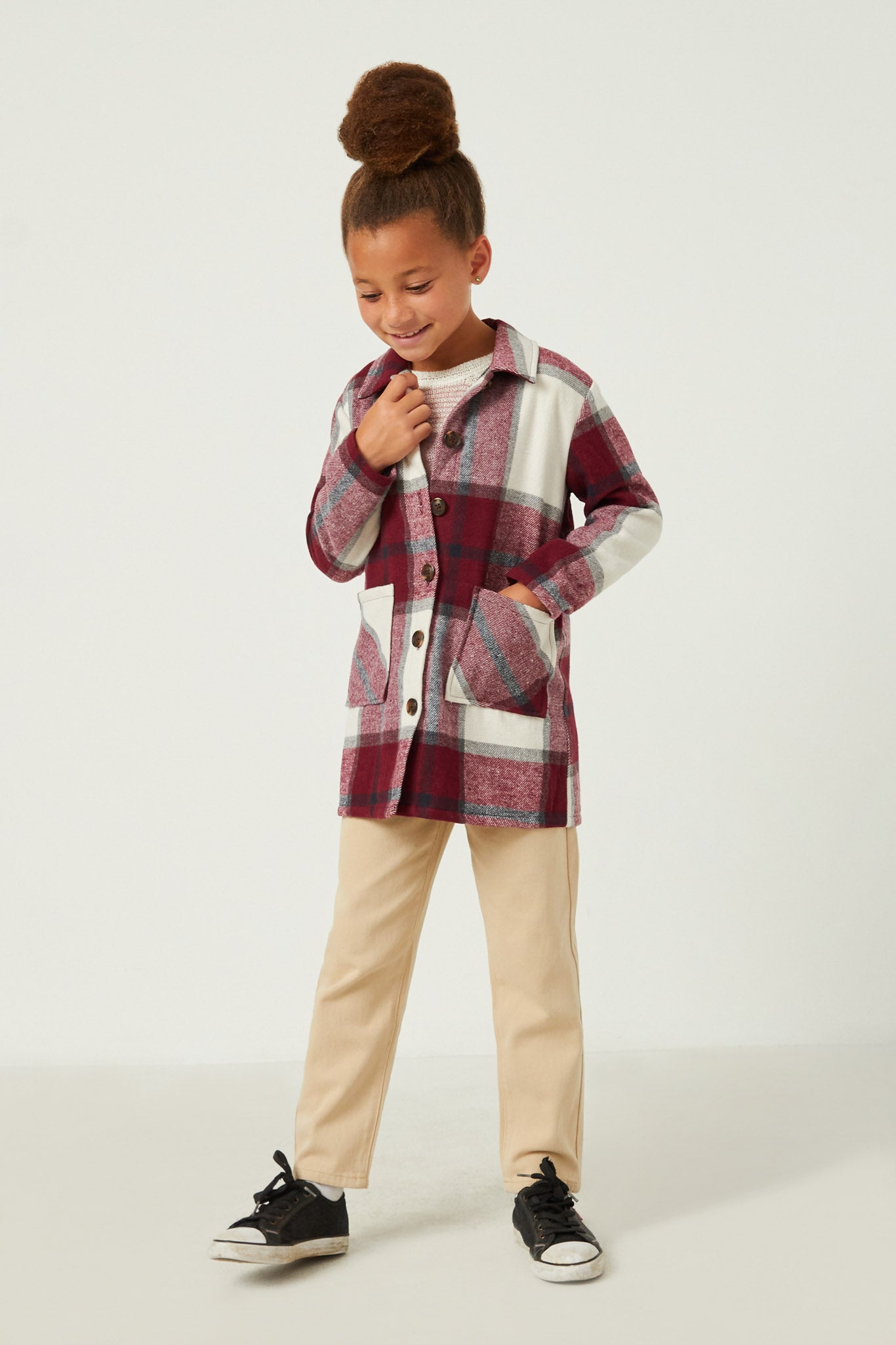 Stylish Plaid Button-Up Patch Pocket Coat for Men & Women - Perfect for Fall Layering, Outdoor Adventures & Casual Office Wear