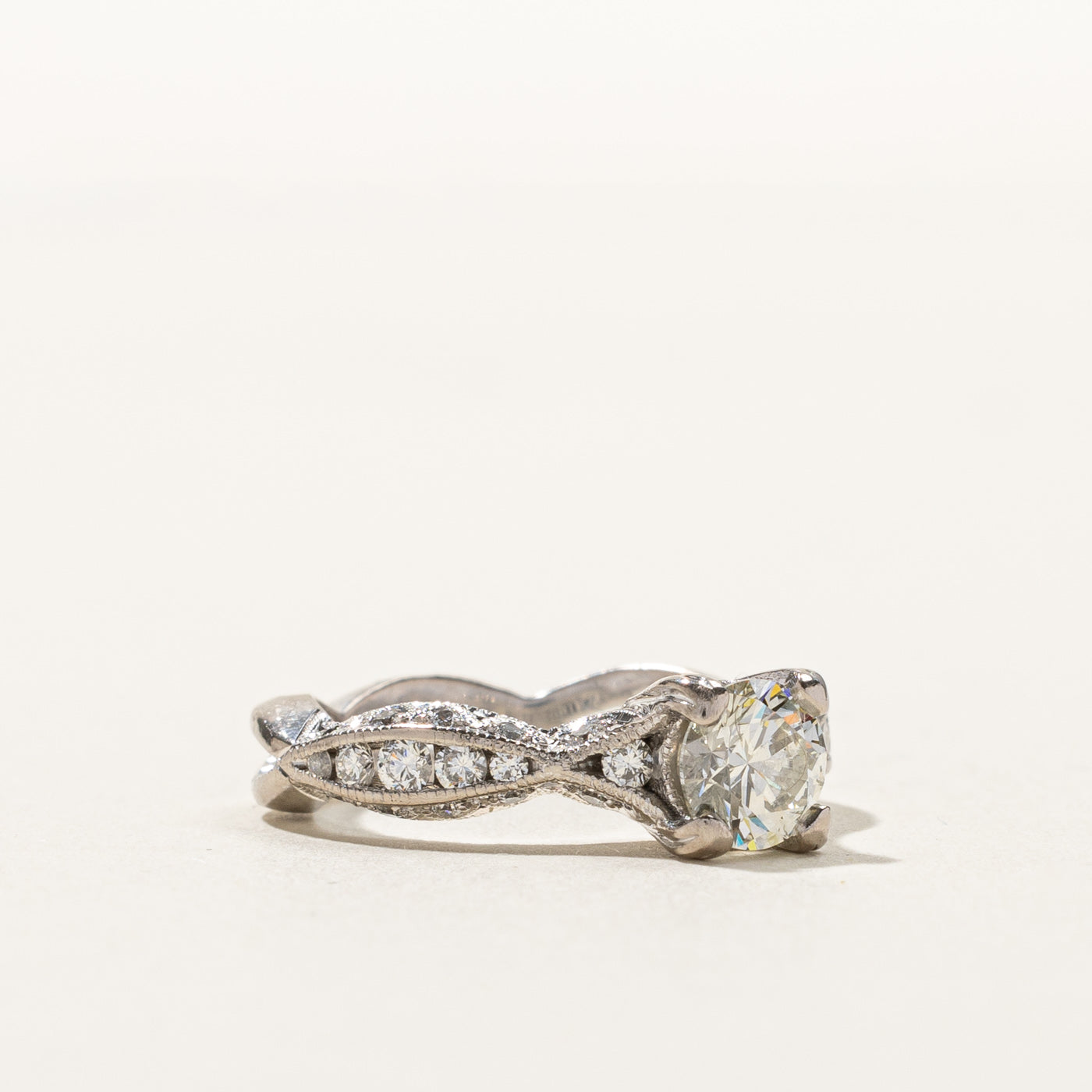 Tacori Diamond Engagement Ring 0.90ctw Size 4.25 - Elegant Solitaire Wedding Band for Proposals, Anniversaries & Special Occasions