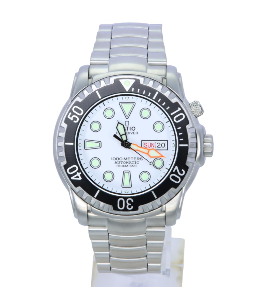 RATIO FreeDiver Helium-Safe Automatic Diving Watch for Men - 1000M Water Resistant, Sapphire Crystal, Professional Dive Watch for Scuba Diving & Deep Sea Exploration