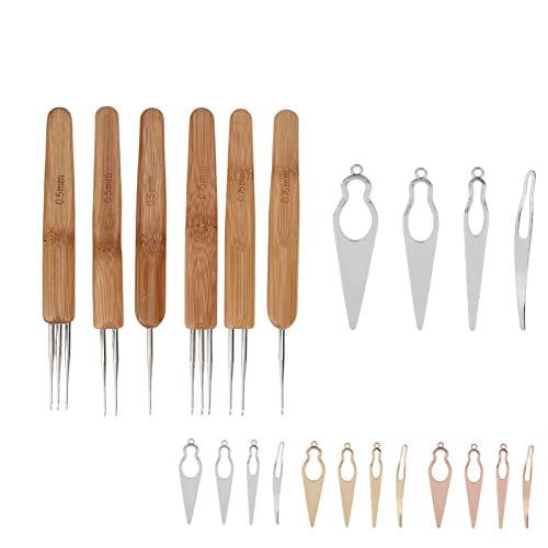 ANGGREK 10-Piece Dreadlocks Crochet Hook Set - Rose Gold Hair Styling Tools for Dreadlock Maintenance & Styling | Perfect for Salon Professionals & Home Hair Care