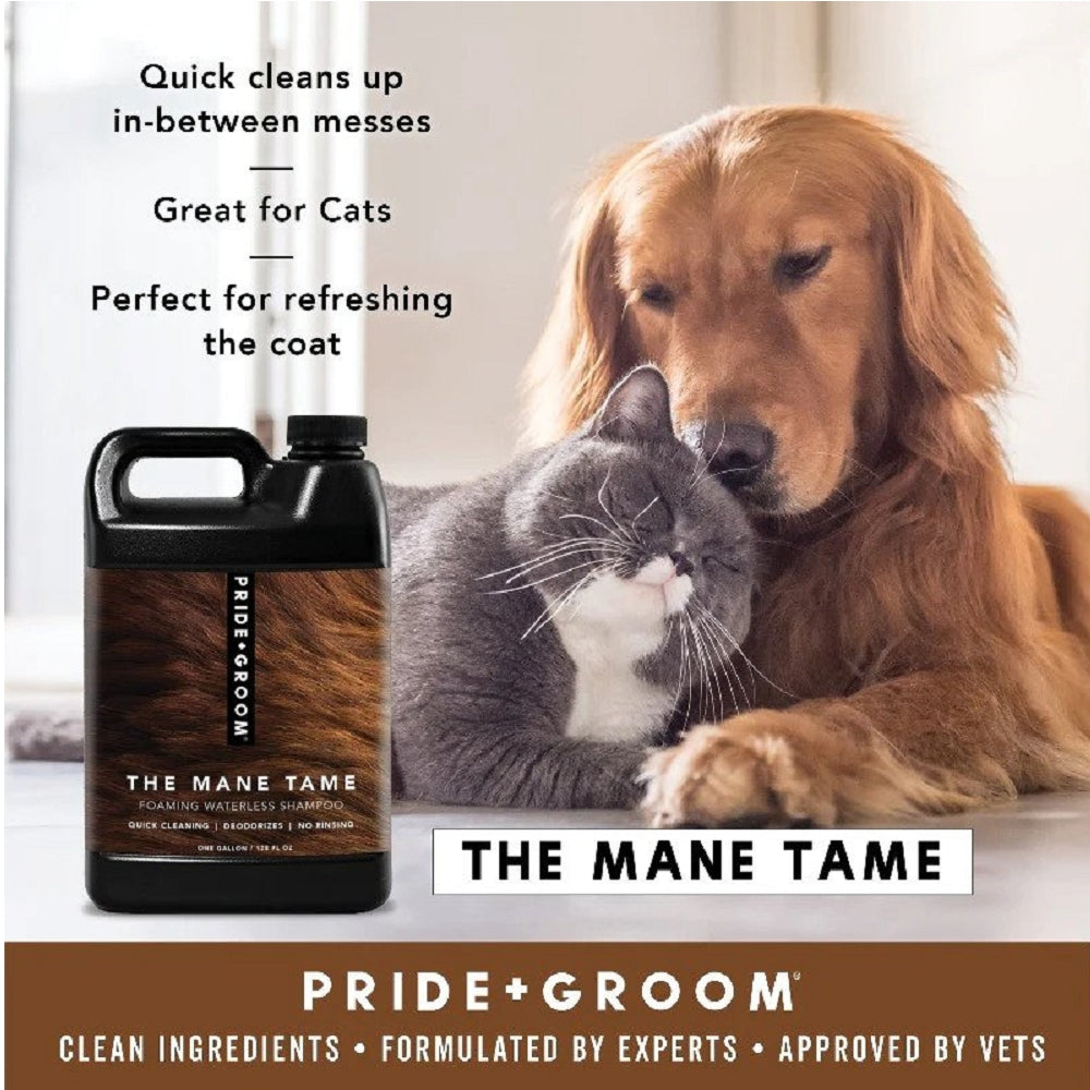The Mane Tame Waterless Dog Shampoo - No Rinse Dry Shampoo for Dogs & Puppies - Perfect for Travel, Camping & Quick Cleanups Between Baths
