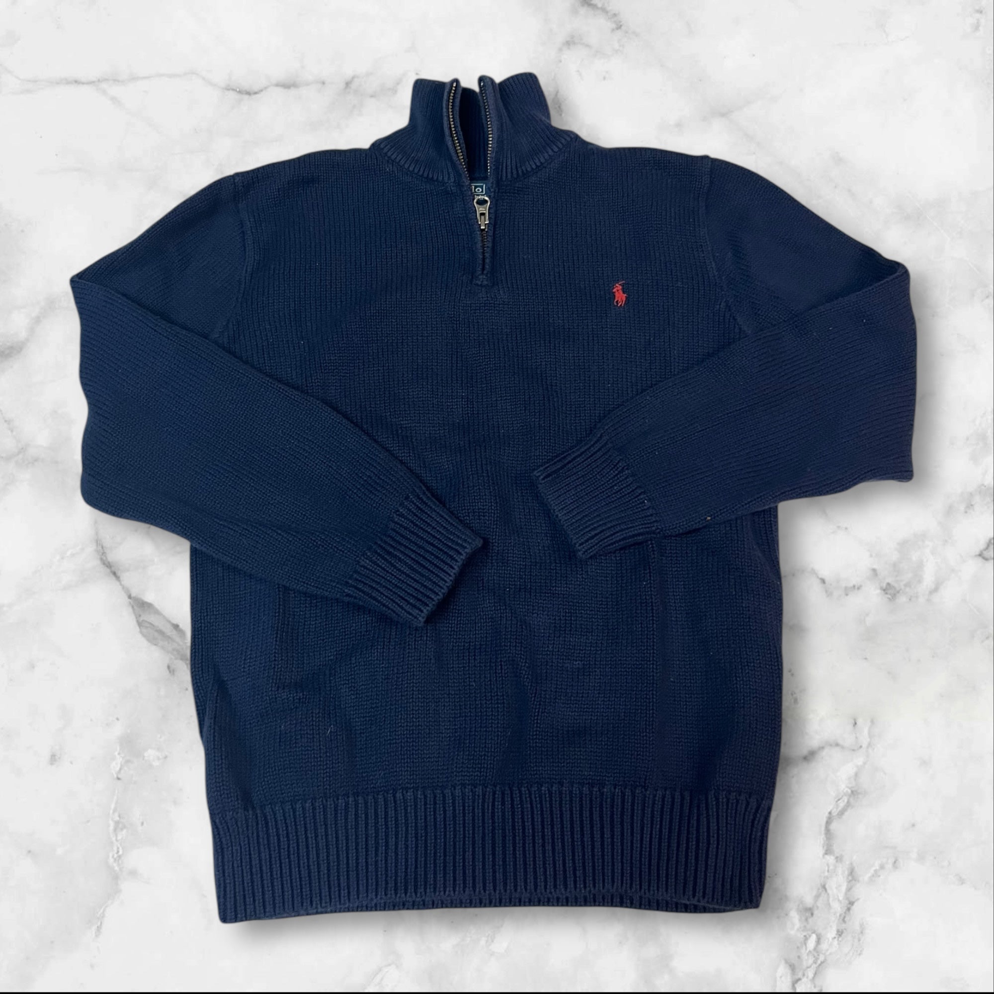 Vintage Polo Ralph Lauren Women's Zip-Up Pullover Sweater - Size XS, Style 1479 | Casual Wear, Office Outfits & Fall Fashion
