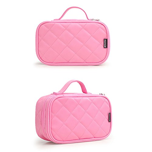 Women's Pink Travel Cosmetic Bag - Waterproof Makeup Toiletry Organizer for Girls & Women | Perfect for Vacations, Gym, and Daily Essentials Storage