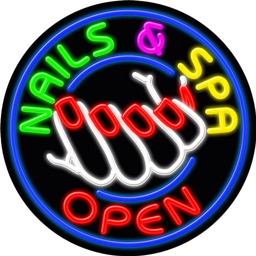 Custom Neon Sign for Nails & Spa - Handmade in USA - Perfect for Salon Decor, Manicure Stations & Beauty Shop Lighting
