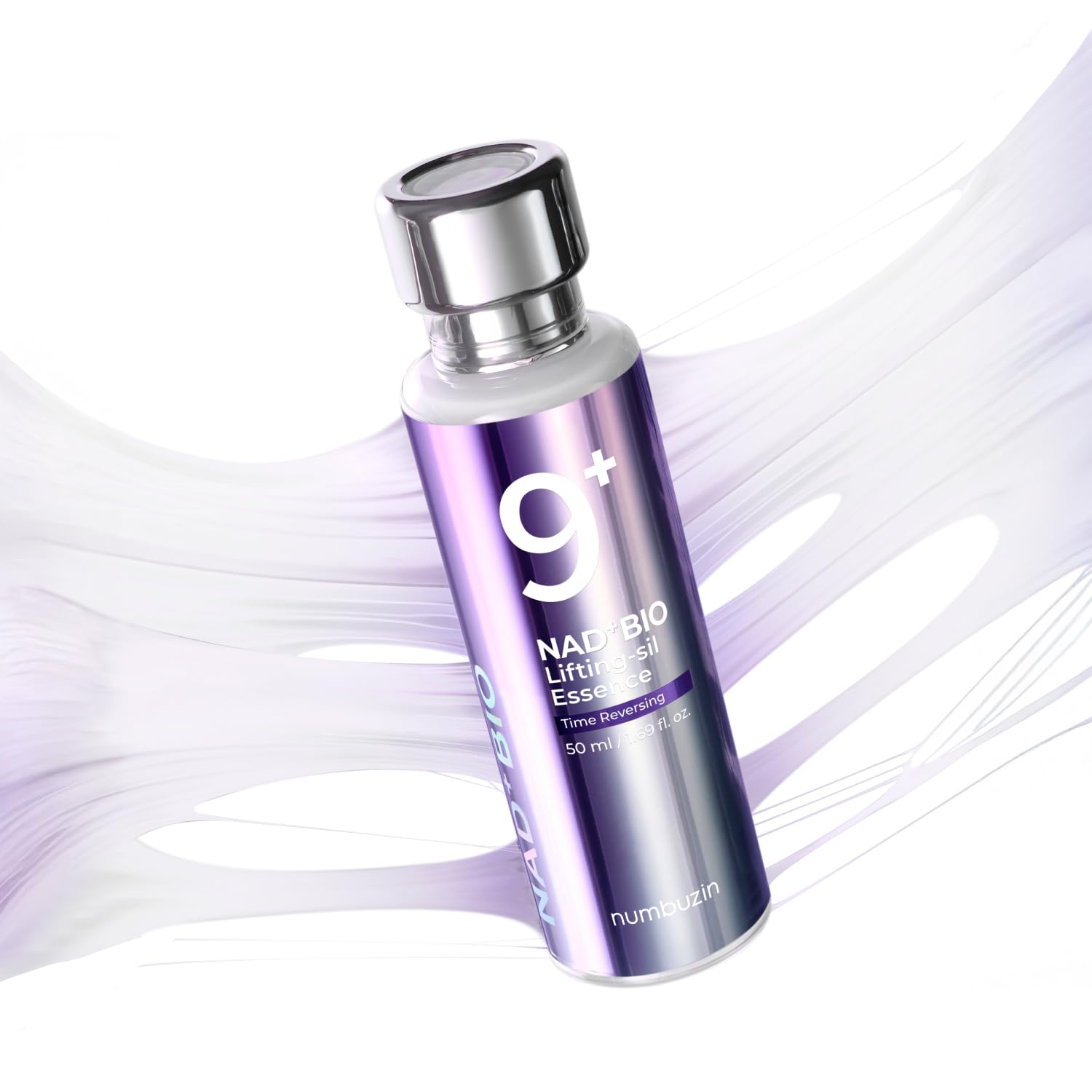 Numbuzin No.9 NAD+ Bio Lifting Silk Essence - Anti-Aging Face Serum with Peptides for Wrinkles, Fine Lines & Firming | Brightens Dull Skin & Improves Elasticity | 1.69 fl oz | Perfect for Night Routine & Mature Skin Care