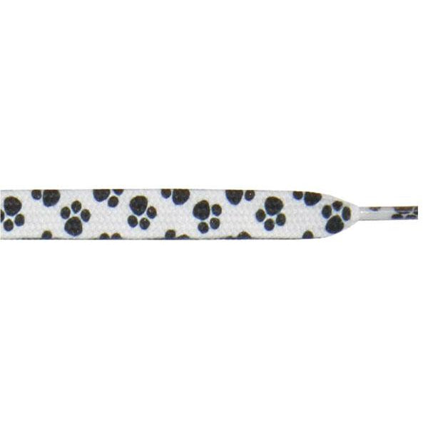 Printed 9/16 Flat Laces - Paw Print Design (1 Pair Pack) | Durable Shoelaces for Sneakers, Casual Shoes & Work Boots | Perfect for Pet Lovers & Animal-Themed Fashion