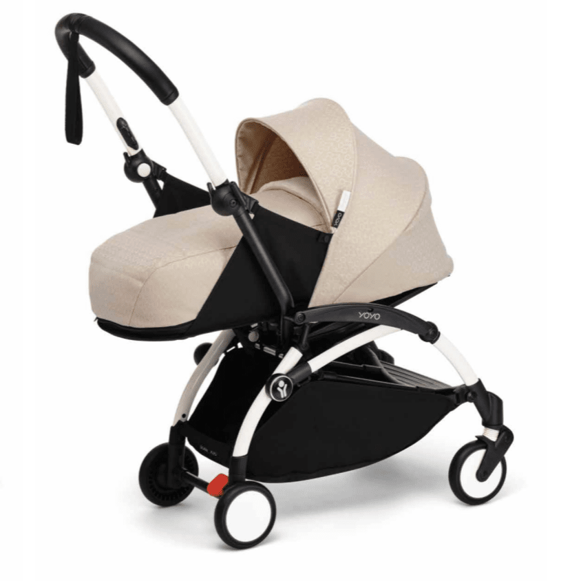 Stokke YOYO 0+ Complete Baby Stroller - Lightweight Travel Stroller with Bonpoint Beige Collection | Perfect for Newborns, Air Travel & City Walks