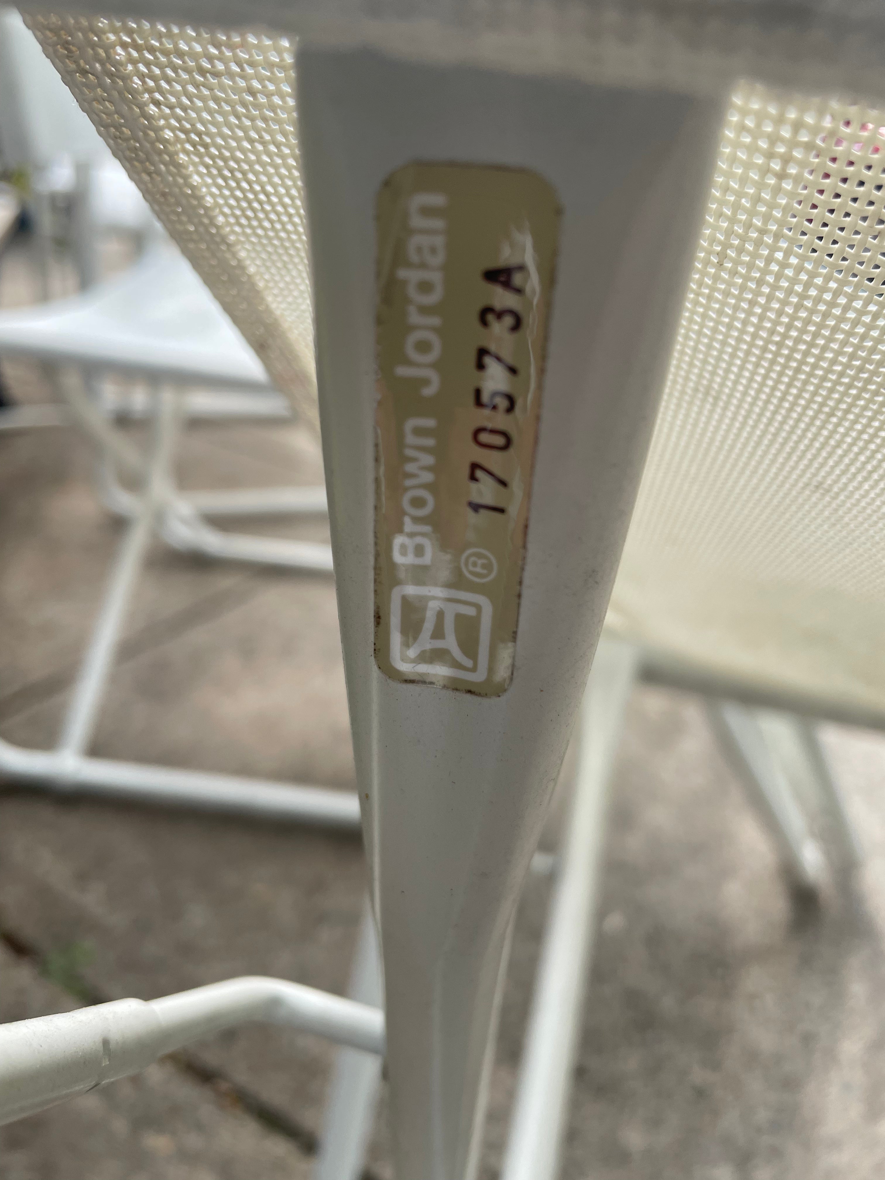 Brown Jordan Mid Century Modern Outdoor Aluminum Dining Chairs - Set of 5 - Patio Furniture for Garden, Poolside & Backyard Dining