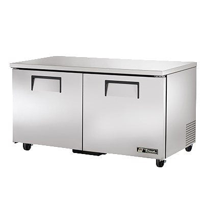 True 60 Undercounter Freezer with 2 Solid Doors - Commercial Grade Compact Freezer for Restaurants, Bars & Home Use - TUC 60F