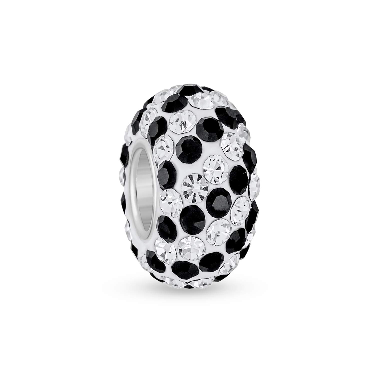 925 Sterling Silver Crystal Bead Charm for Bracelets - Women & Teens Jewelry Gift