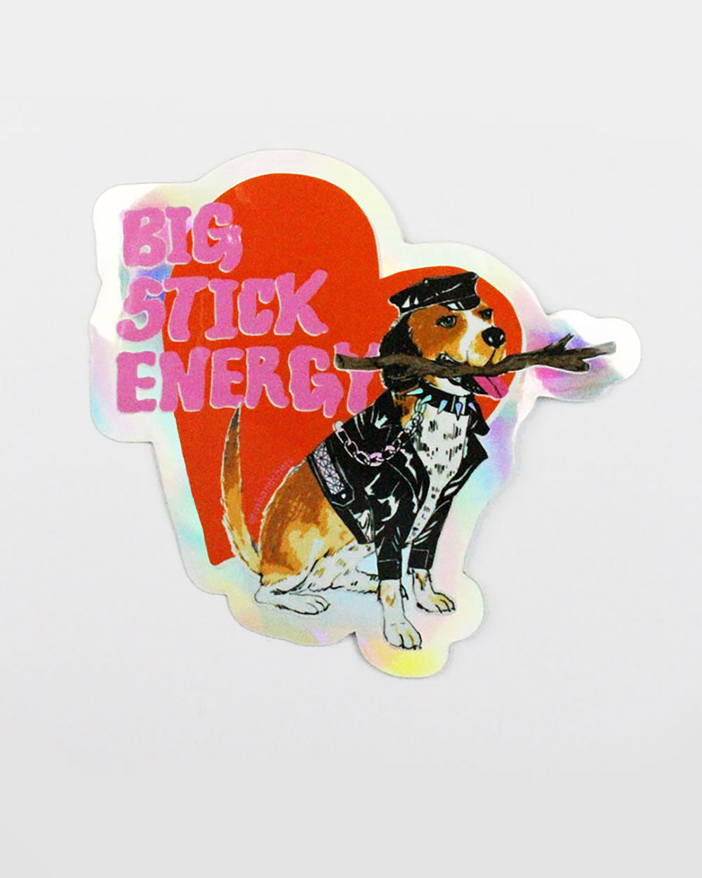 Big Stick Energy Holographic Sticker - Waterproof Vinyl Decal for Laptops, Water Bottles & Phone Cases - Trendy Aesthetic Stickers for Journaling, Scrapbooking & DIY Crafts