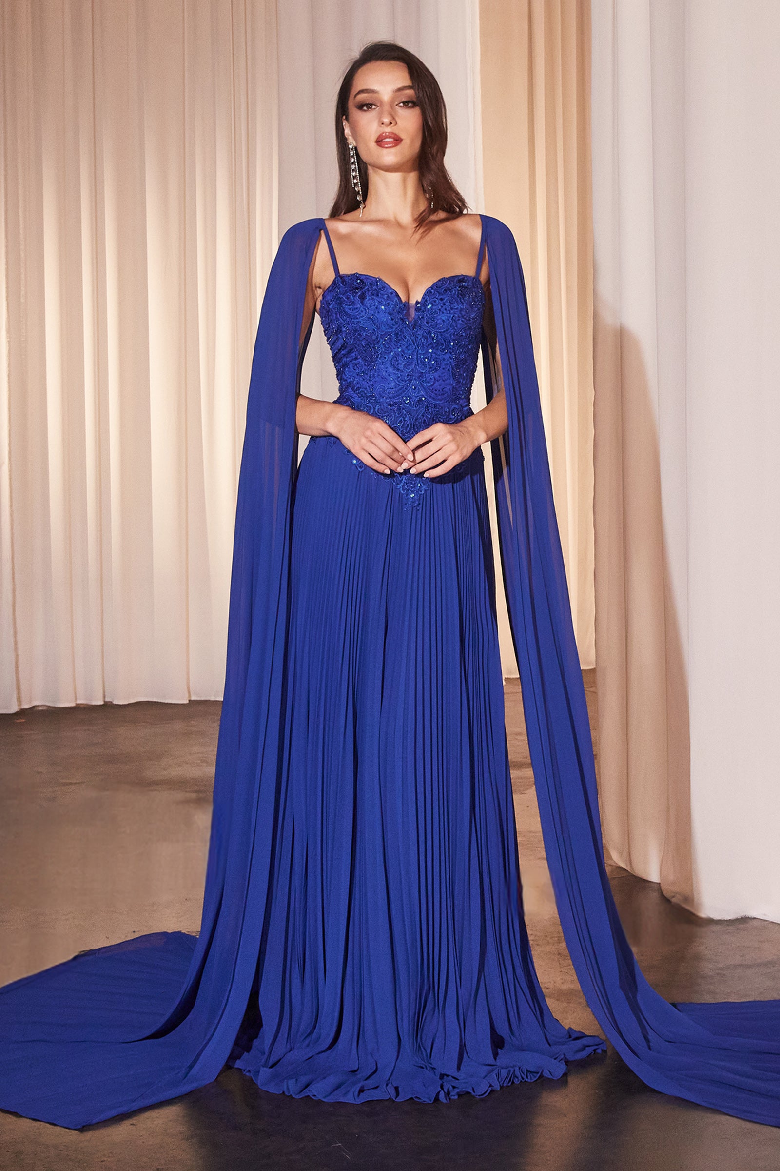 Cinderella Divine CJ937 Cap Sleeve A-Line Wedding Gown - Elegant Princess Ball Gown for Prom, Quinceañera & Formal Events