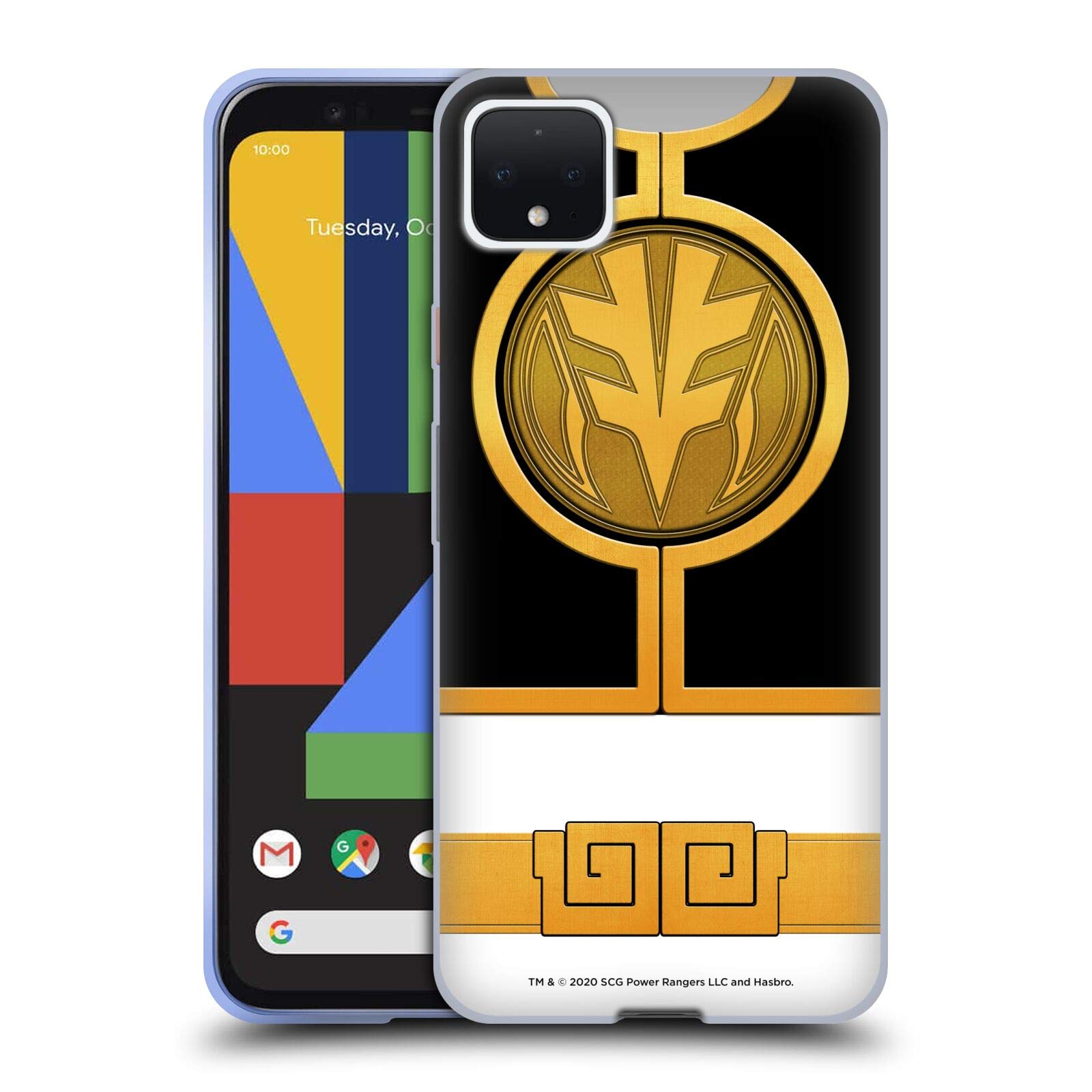 Power Rangers White Ranger Case for Google Pixel 4 XL - Retro Costume Design for Fans
