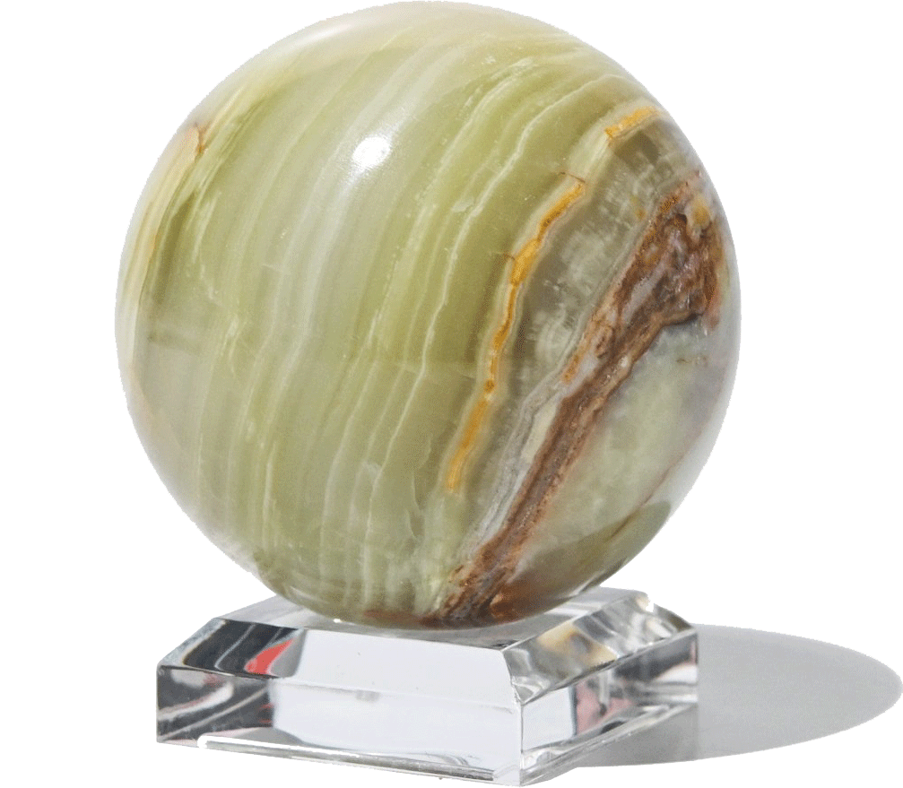 Natural Green Onyx Sphere - Healing Crystal for Meditation, Yoga & Home Decor | Perfect for Energy Balancing, Spiritual Growth & Feng Shui