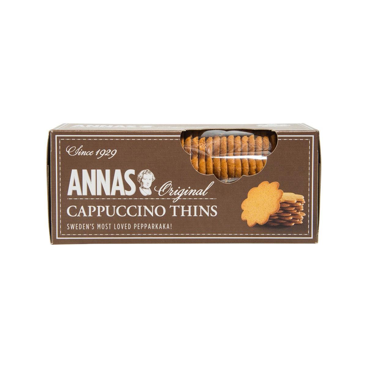 ANNA'S Cappuccino Flavor Thins - 150g Delicious Coffee Wafer Cookies | Perfect for Breakfast, Snacks & Coffee Breaks | Gourmet Treat for Office & Home