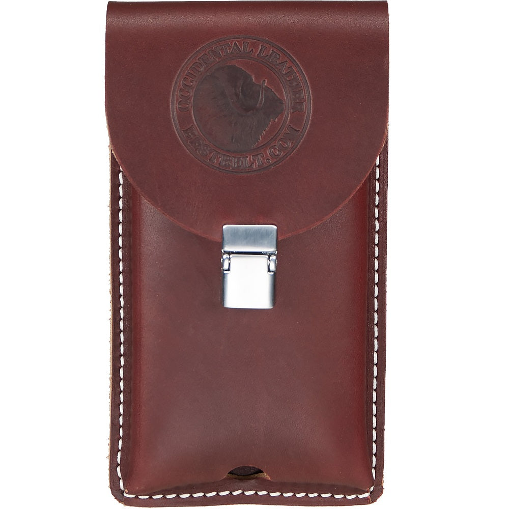 Occidental Leather 5328 Clip-On Large Leather Phone Holster - Durable Belt Holder for iPhone, Samsung & More - Perfect for Construction, Work & Outdoor Use