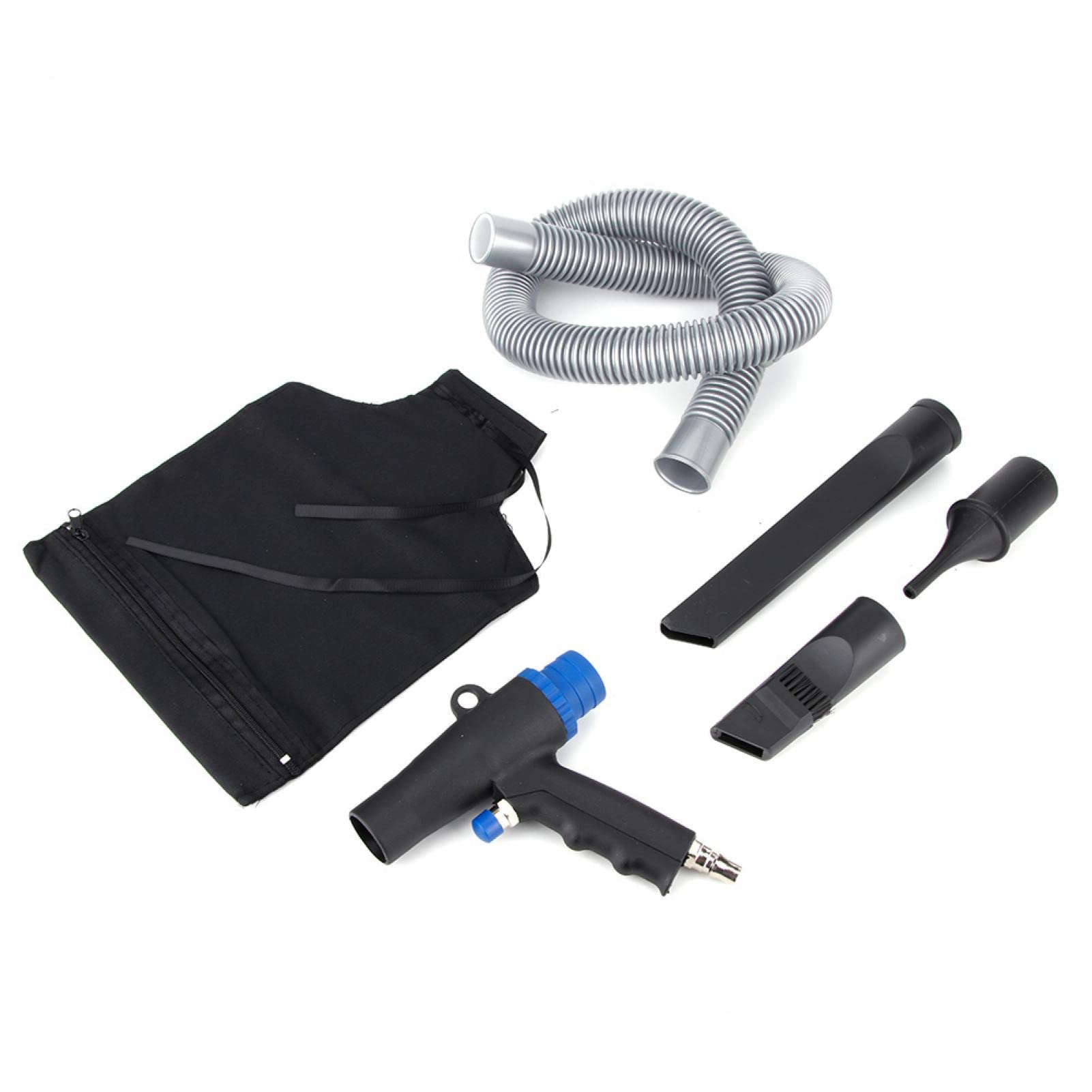 Qiilu 2-in-1 Air Vacuum Blow Gun Pneumatic Cleaner - 6kPa High Power Suction Kit for Dust Removal, Workshop Cleaning & DIY Projects | Ideal for Cars, Electronics & Home Maintenance