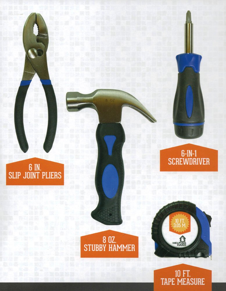 4-Piece Professional Tool Kit with Durable Tote Bag - Perfect for Home Repairs, DIY Projects, and On-the-Go Mechanics