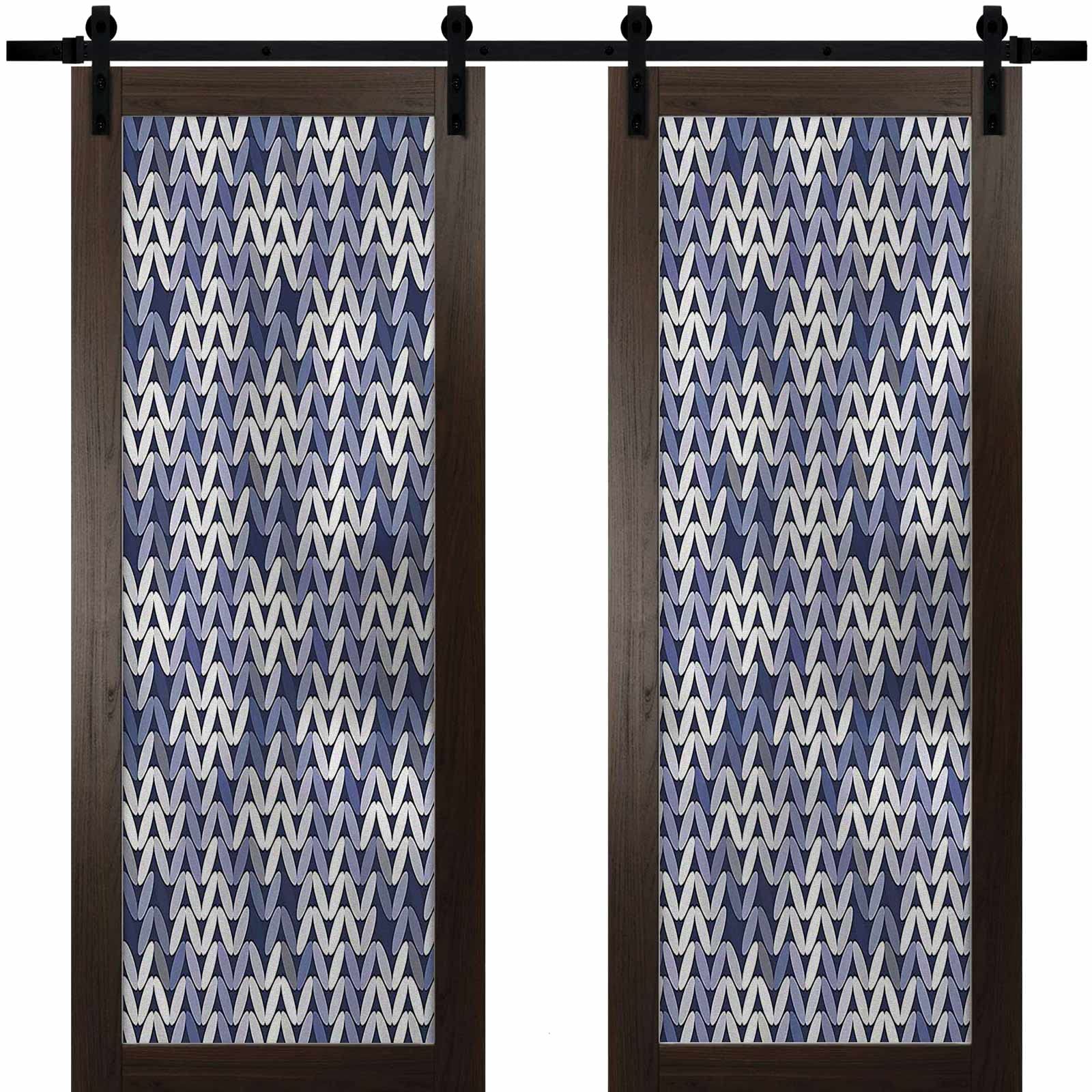 Custom 3D Printed Violet Blue White Abstract Window Decorative Reflective Film - Privacy Glass Stickers for Home & Office Windows - Perfect for Bedrooms, Bathrooms, and Commercial Spaces