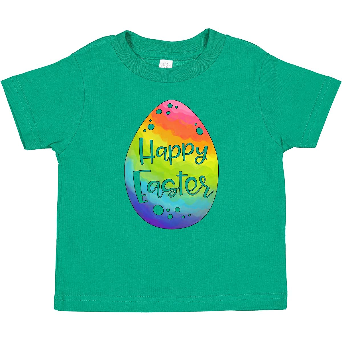 Inktastic Happy Easter Rainbow Easter Egg Baby T-Shirt - Cute Easter Outfit for Infants & Toddlers - Perfect for Easter Egg Hunts, Family Photos & Spring Celebrations