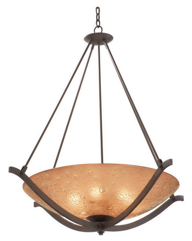 Kalco Lighting 6153 FTP 4-Light Energy Efficient Fluorescent Pendant Chandelier in Tawny Port Finish - Modern Dining Room & Kitchen Island Lighting Fixture