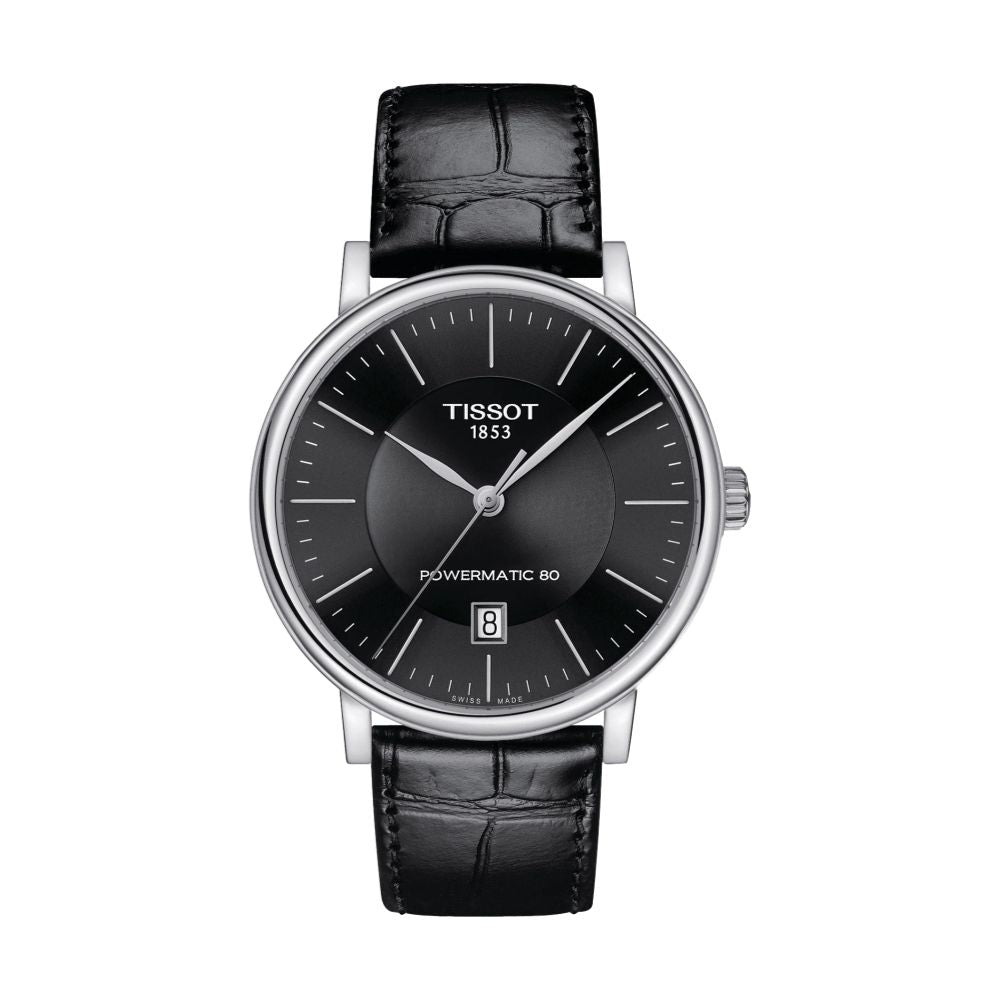 Carson Premium Powermatic 80 Automatic Watch - Black Dial Men's Dress Watch for Business & Formal Occasions