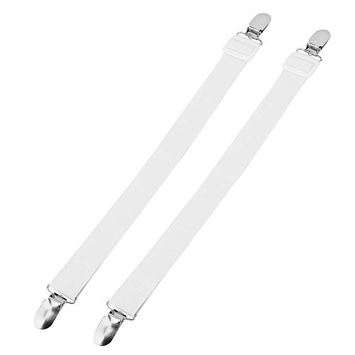 Jadpes 2Pcs Non-Slip Bed Sheet Clips - Adjustable Multi-Purpose Mattress Sheet Fasteners & Retainers - Perfect for King, Queen, Twin Size Beds - Keep Sheets Secure All Night for Better Sleep