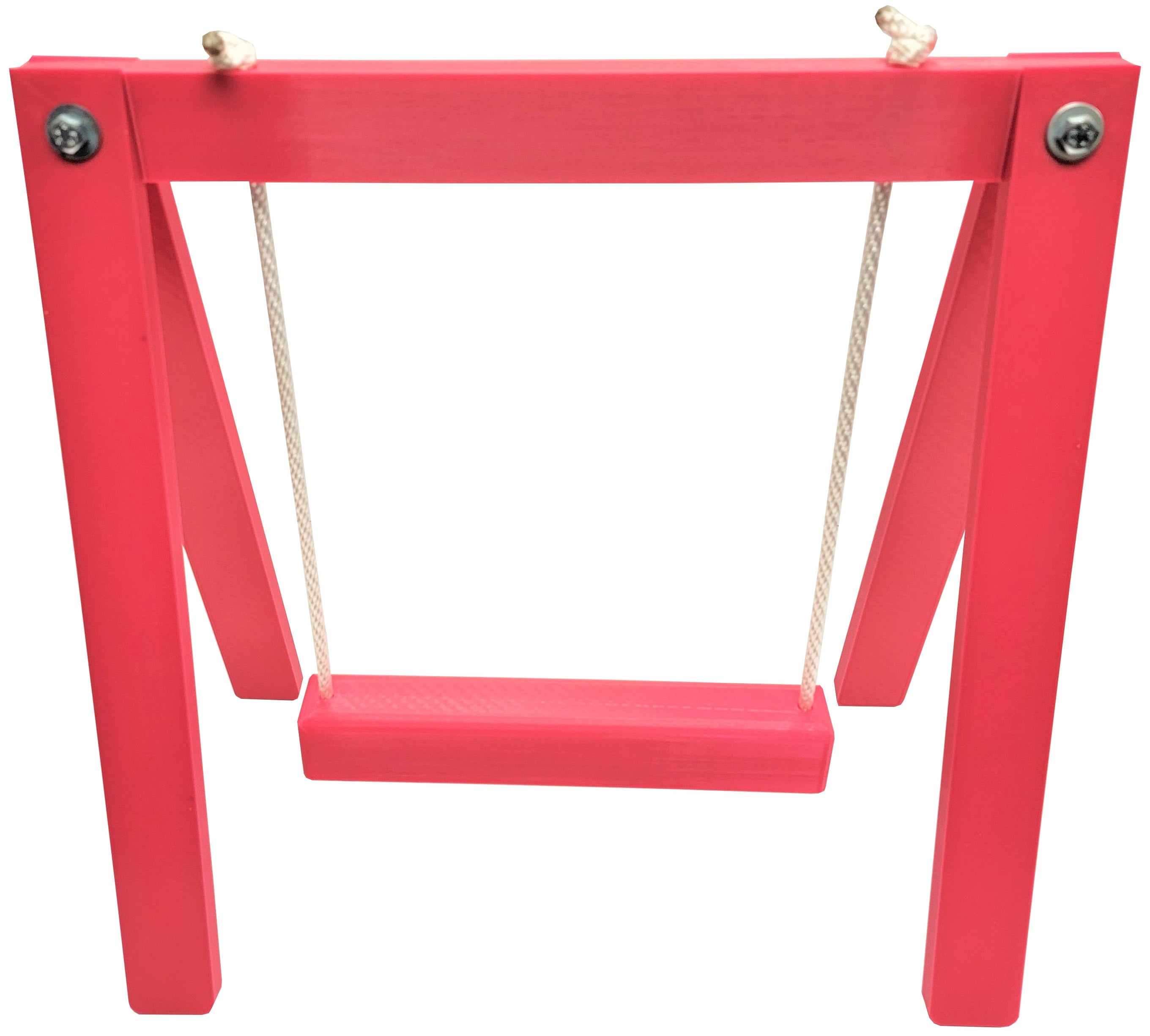 15 Inch Tall Pink Chicken Swing Set - Durable Poultry Perch for Hens & Roosters - Perfect for Coops, Backyards & Farm Use