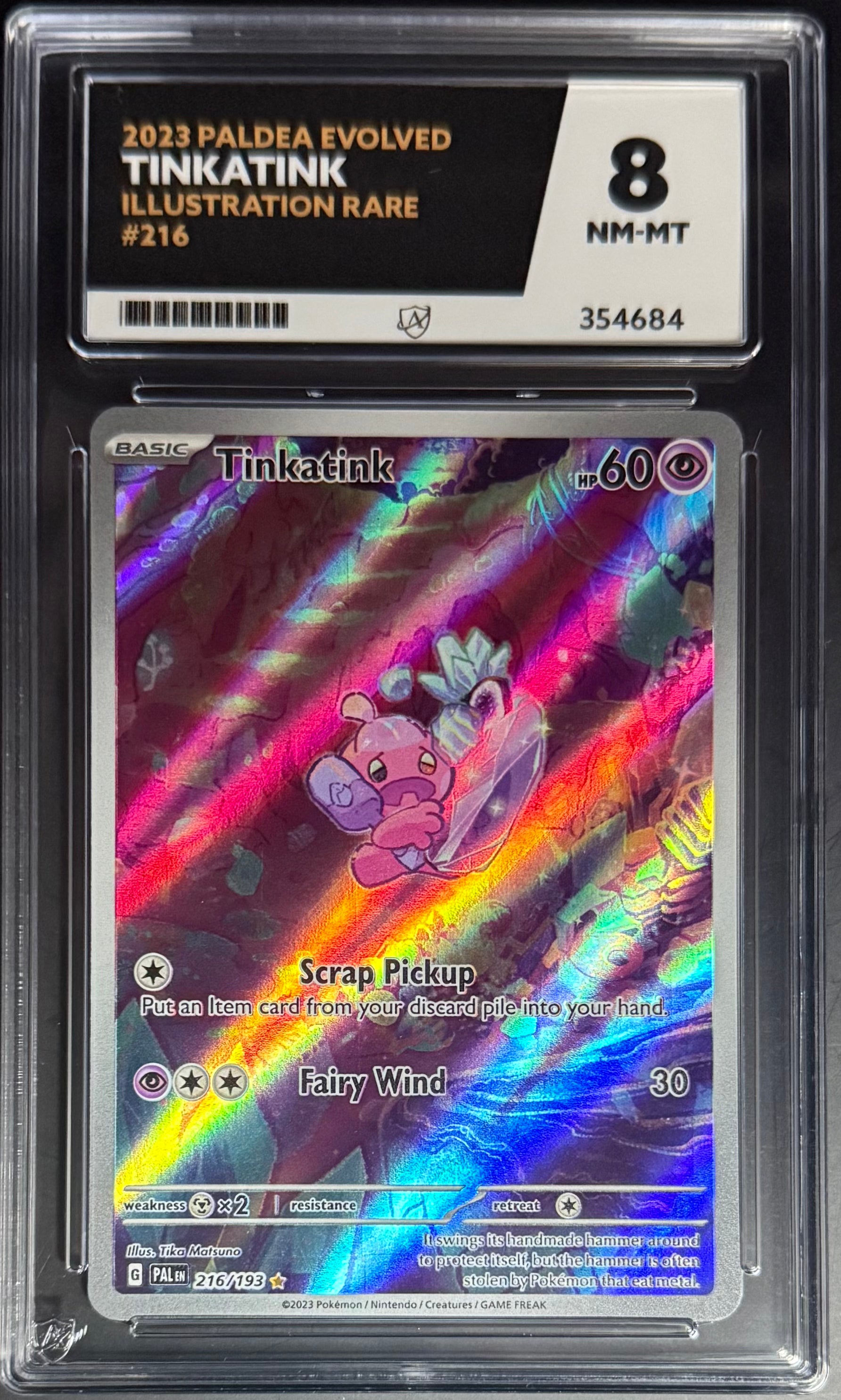 Pokemon Tinkatink 216/193 Illustration Rare Card - Paldea Evolved 2023 ACE8 | Collectible Trading Card for Pokemon Fans & Battles