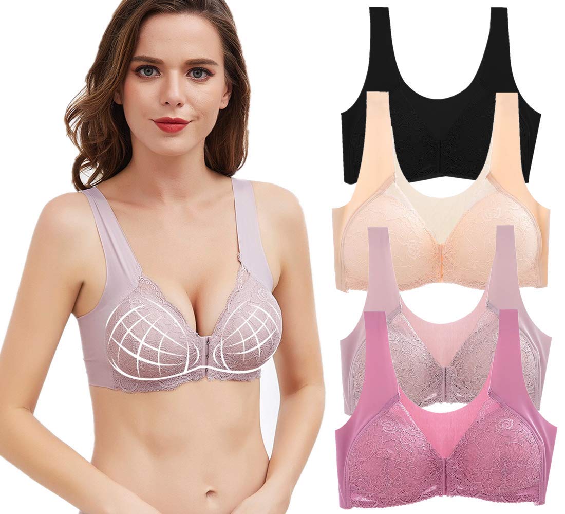 Women's Seamless Cross Front Sports Bra with Pads for Yoga & Running