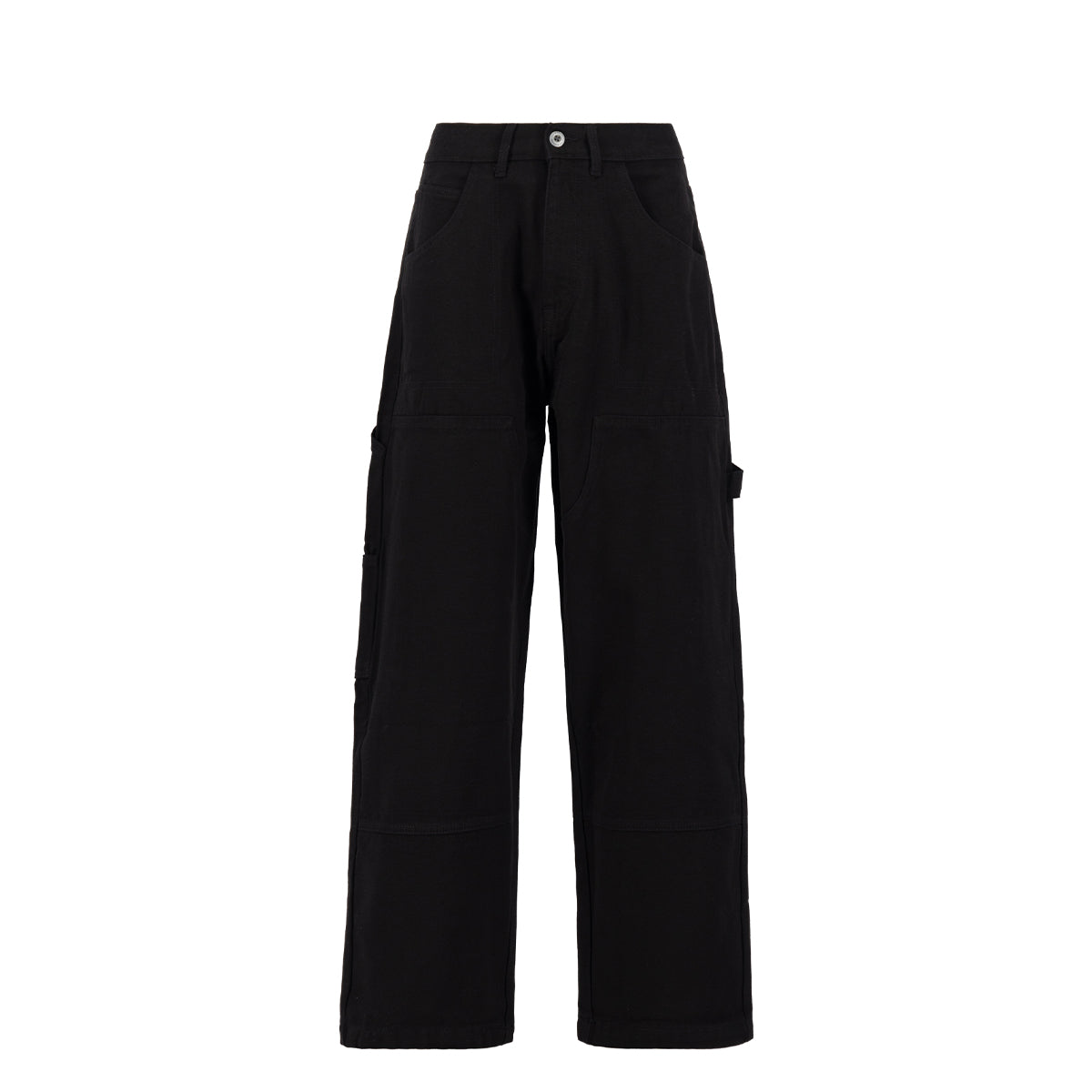 Alpha Industries Men's Carpenter Pants - Black Workwear for Construction & Outdoor Activities | Durable & Comfortable Trousers for DIY, Hiking & Casual Wear