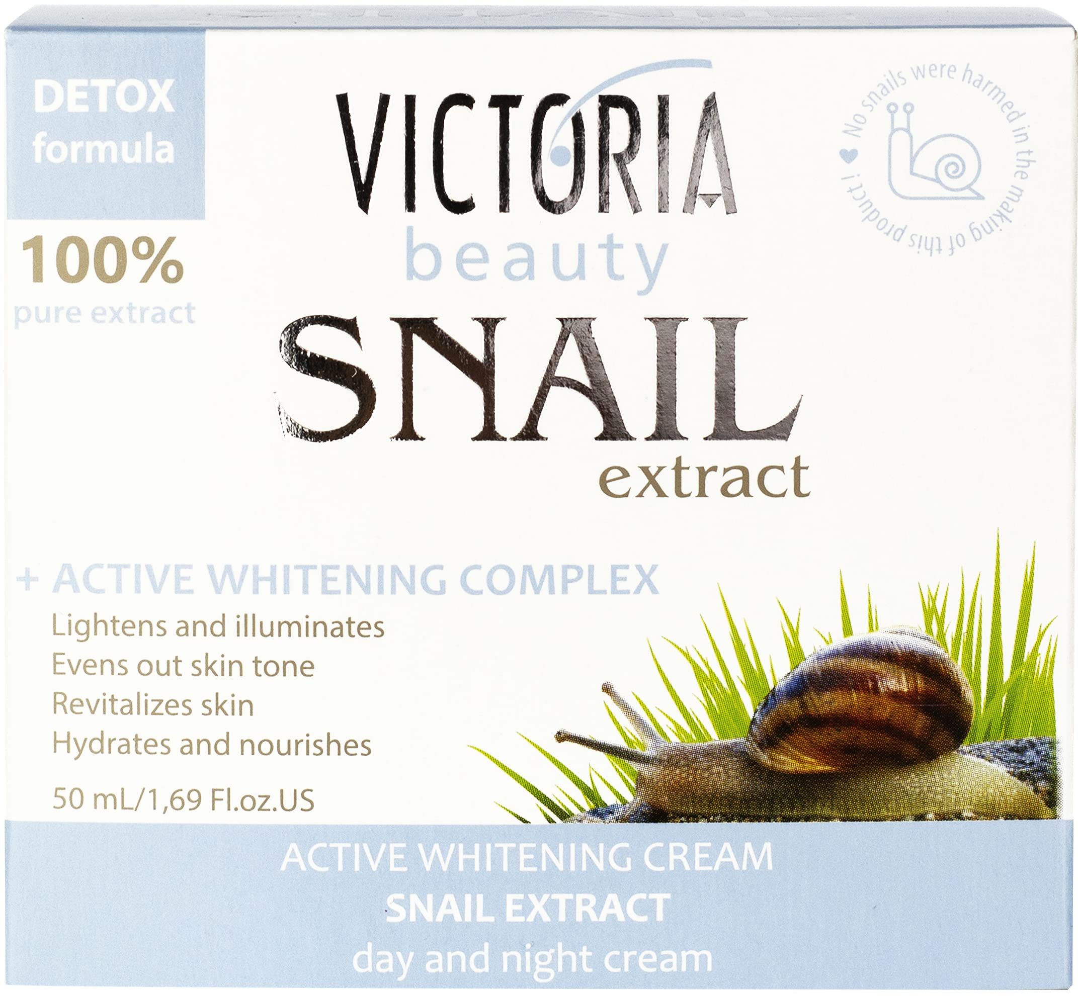 Snail Extract Whitening Face Moisturizer - Natural Brightening Cream for Uneven Skin Tone, Freckles, Acne Scars & Dark Spots | Hydrating Anti-Aging Skincare for Day & Night Use