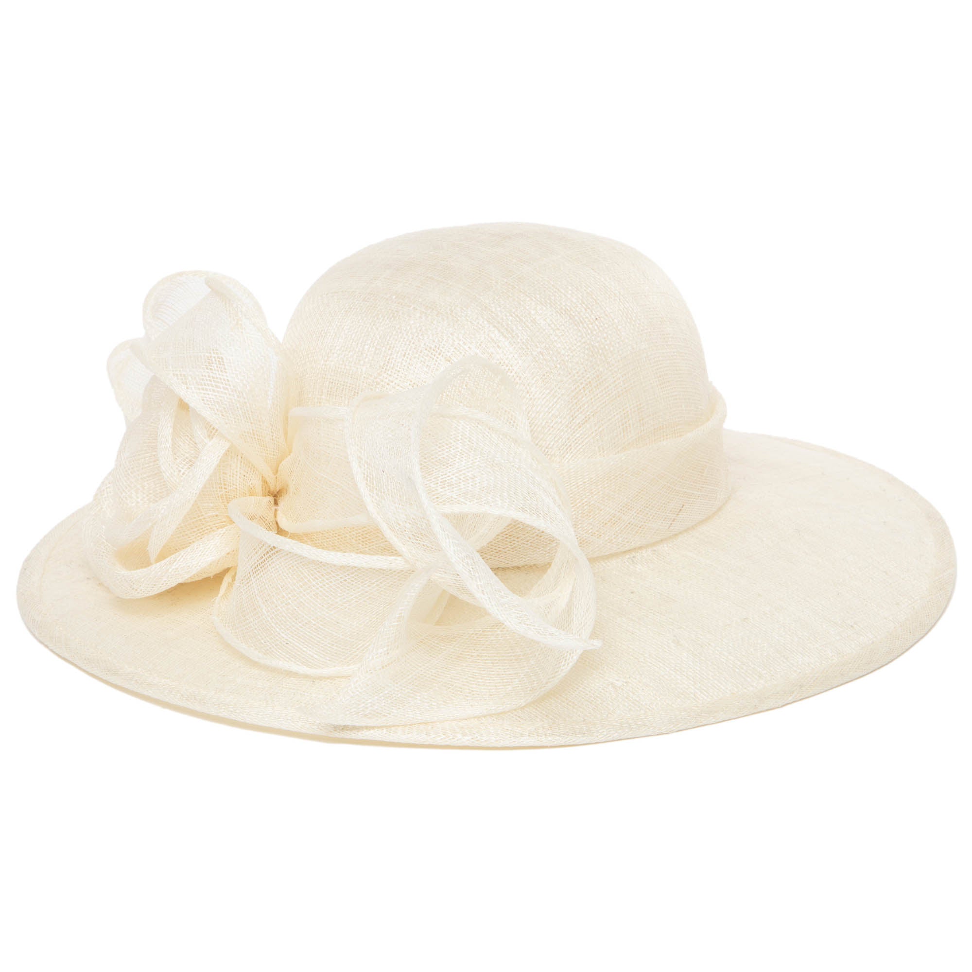 Elegant Sinamay Dressy Hat for Women - Fashionable Wide Brim Sun Hat for Church, Weddings & Summer Outfits
