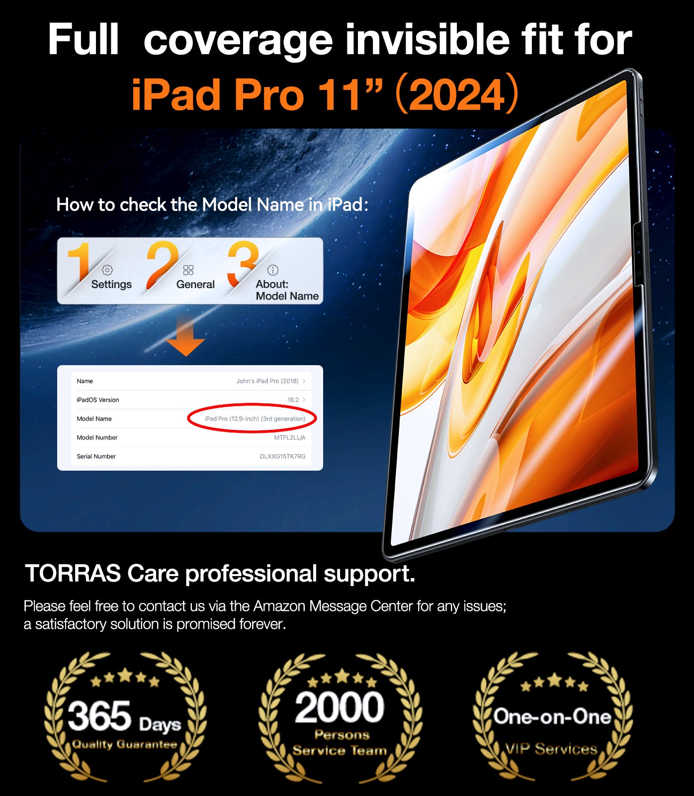 GlassGo Tempered Glass Screen Protector for iPad Pro 11 Inch (2021/2022) - 9H Hardness, HD Clear, Anti-Scratch, Bubble-Free - Perfect for Work, Study & Entertainment