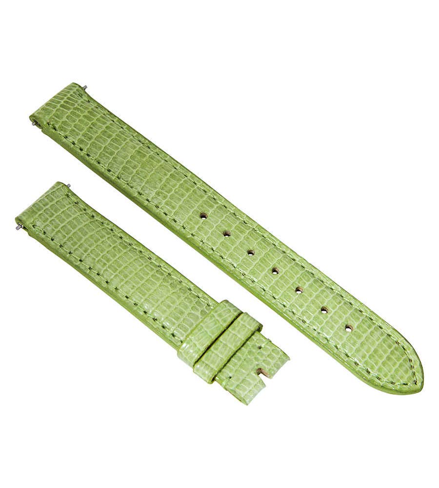 Unisex 19MM Shiny Lime Lizard Watch Strap - Perfect for Casual, Formal, and Outdoor Adventures